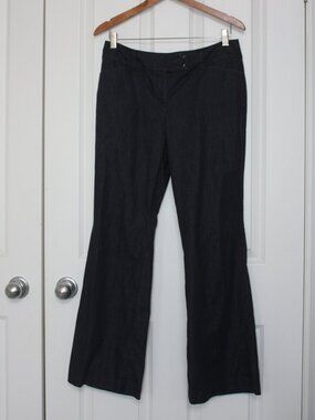 dark blue denim/chambray Anne Taylor slacks curvy size 10